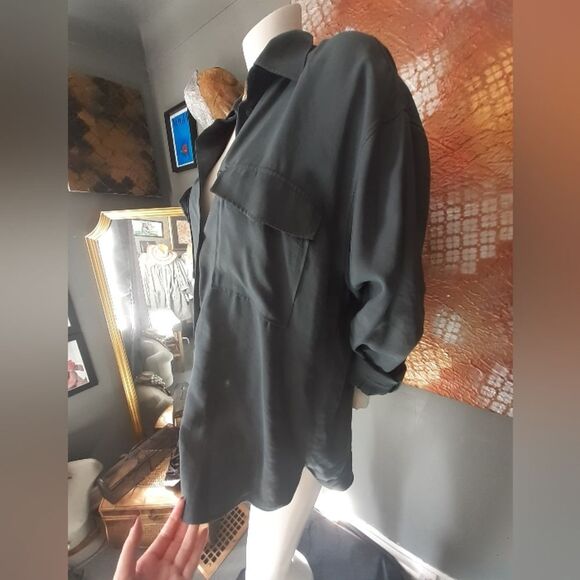 Nwot Zara Modal Blend Button Down Shirt - Picture 9 of 14